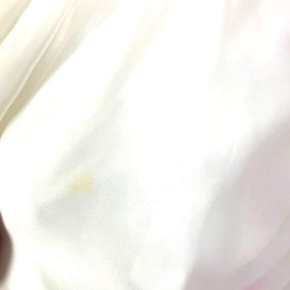 Beaded Custom Pageant Cocktail White Pink Chiffon Dress Beaded Bodice Size S - Picture 10 of 10